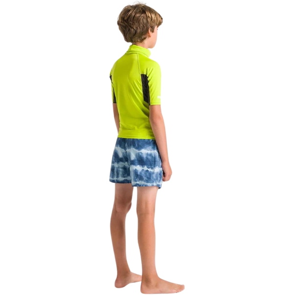 2026 C-Skins Junior NuWave X Short Sleeve Rash Vest C-NLYSSJ - Lime / Anthracite / Multi